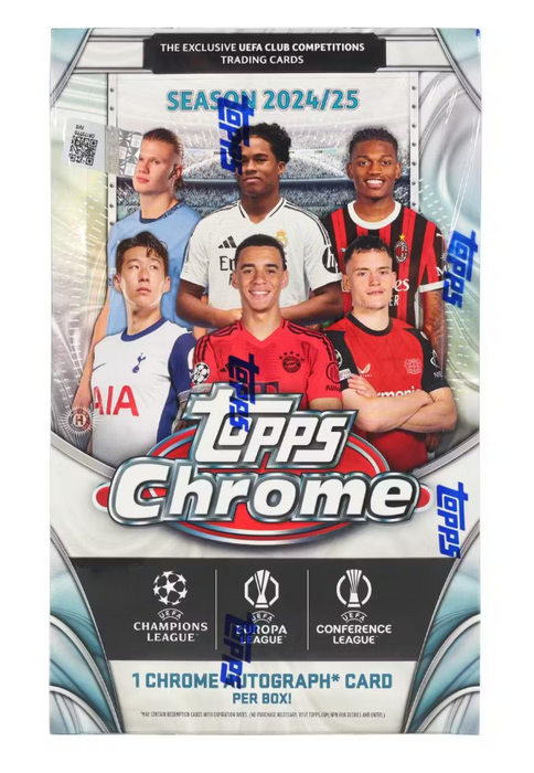 2024-25 Topps Chrome UEFA Club Competitions Soccer Hobby Box