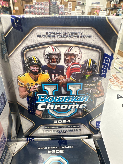 2024 Bowman University Chrome Football Value Box Blaster