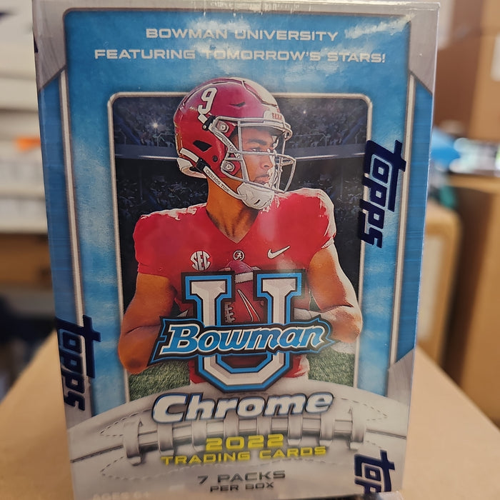 2022 Bowman University Chrome Football Blaster Box