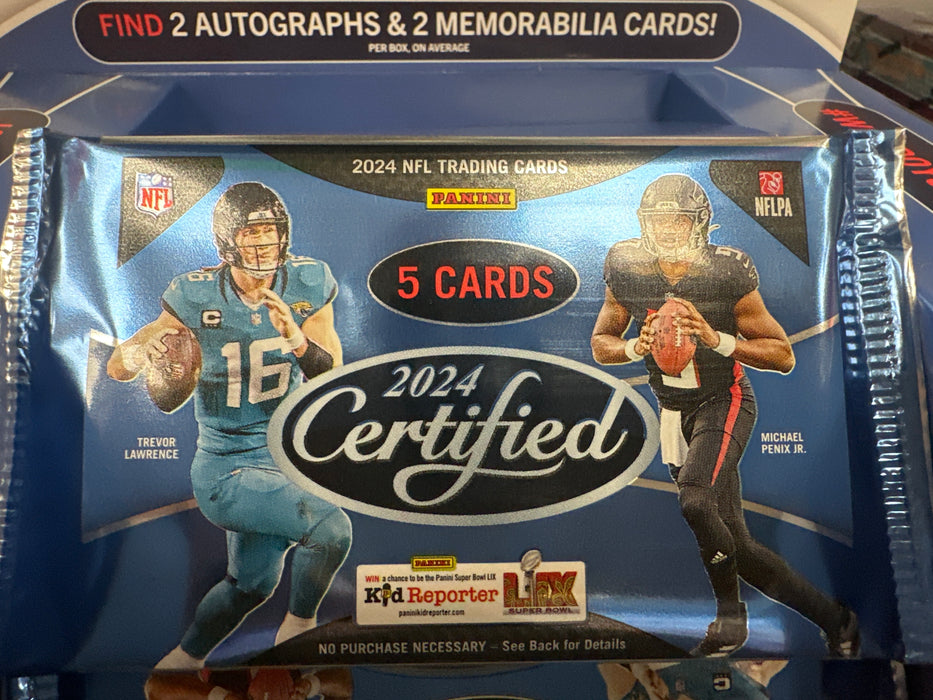 2024 Panini Certified Football Hobby Box PACK