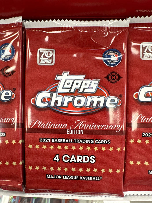 2021 Topps Chrome Platinum Anniversary Baseball Hobby Box PACK