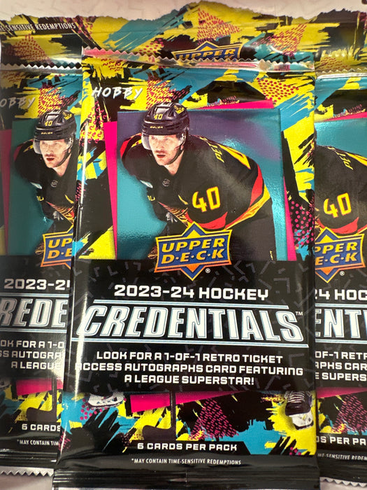 2023/24 Upper Deck Credentials Hockey Hobby Box PACK