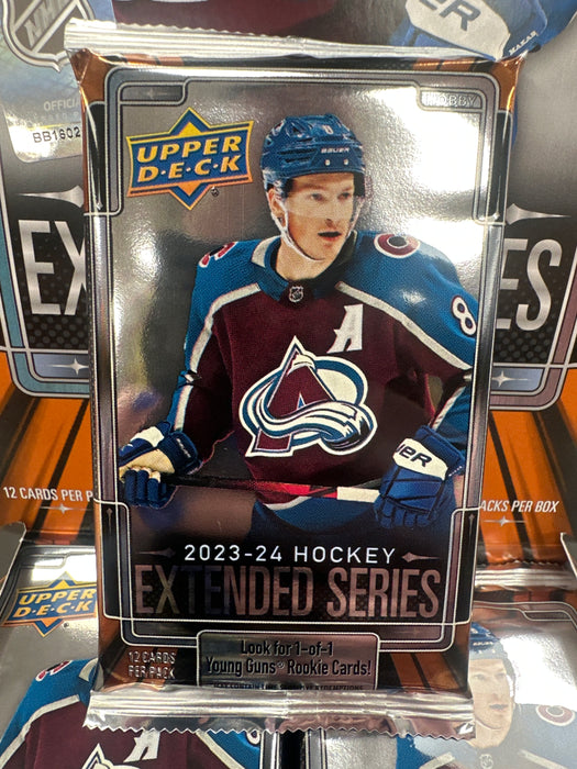 (PACK) 2023/24 Upper Deck Extended Series Hockey Hobby Box PACK