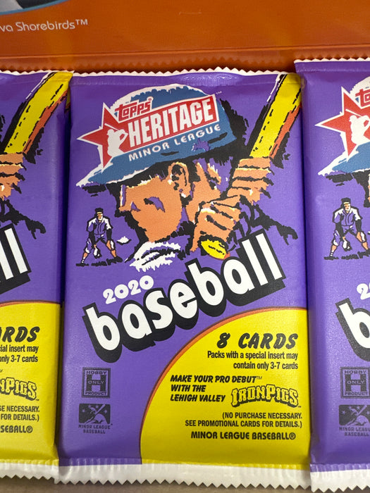 (PACK) 2020 Topps Heritage Minor League Baseball Hobby Box PACK