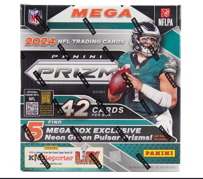 2024 Panini Prizm Football Mega Box (Neon Green Pulsar)