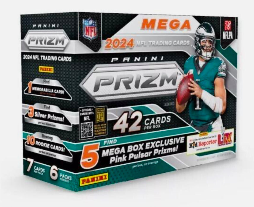 2024 Panini Prizm Football Mega Box (Pink Pulsar)