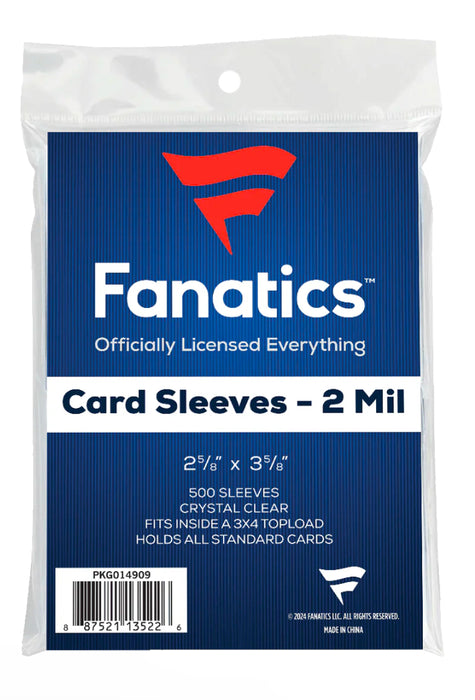 Fanatics Soft Sleeves (Penny Sleeves) - 500 Count