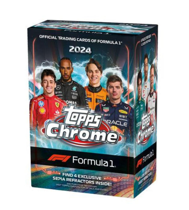 2024 Topps Chrome F1 Formula 1 Racing 6 Pack Blaster Box