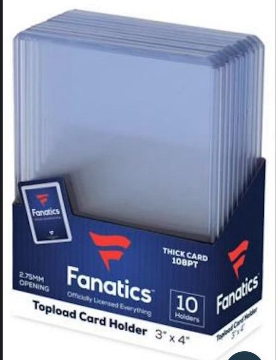 Fanatics 3x4 Thick 108pt. Toploaders 10-Count Pack