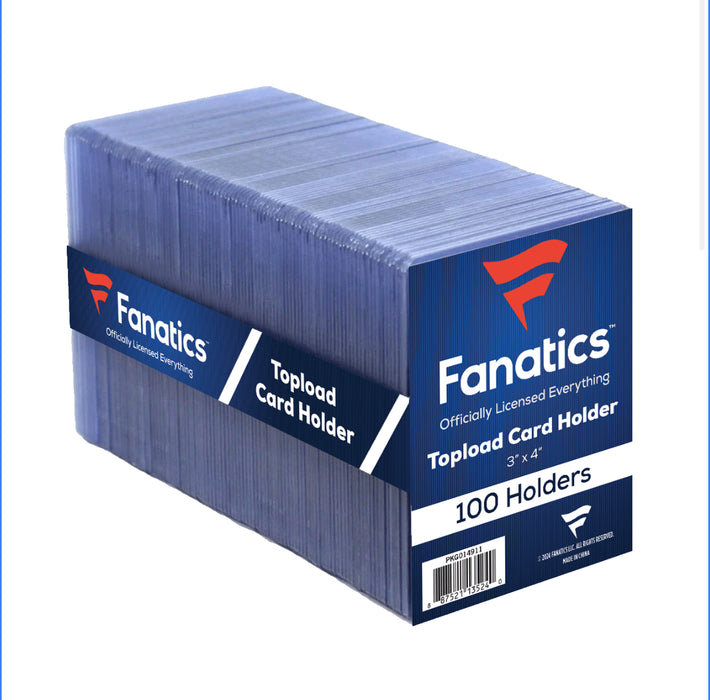 Fanatics 35pt 3x4 Top Loaders - 100 Count