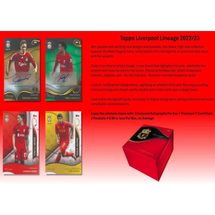 2022-23 Topps Liverpool Lineage Soccer Hobby Box