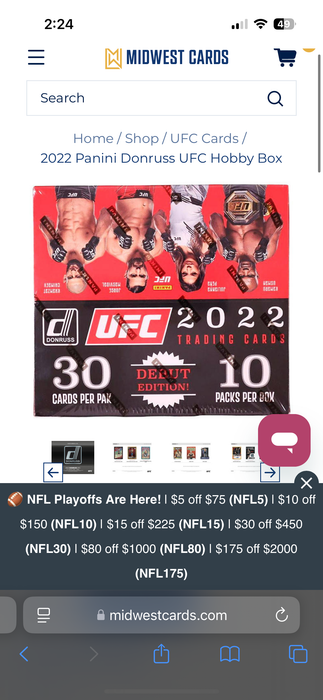 2022 Panini Donruss UFC Hobby Box