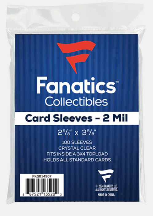 Fanatics Soft Sleeves (Penny Sleeves) - 100 Count