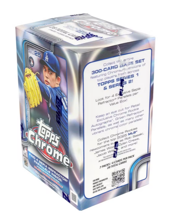 2025 Topps Chrome Baseball 7-Pack Blaster Box