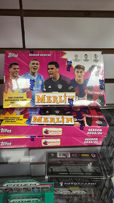 2023-24 Topps UEFA Club Competitions Merlin Chrome Soccer Hobby Box