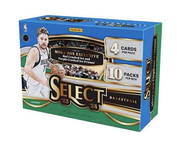 2023-24 Panini Select Basketball Mega Box Trading Cards (RED and PURPLE Cracked Ice)